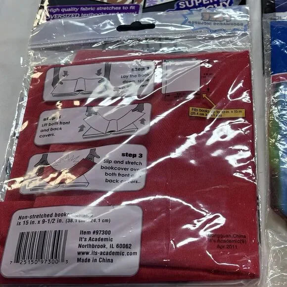 It's Academic, NFL & Vtg Book Sox Stretchable Shrink to Fit Book Covers lot of 5 - Picture 7 of 14